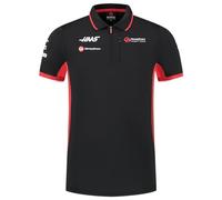 Haas F1 Team Mens Fitted Black Polo (XL)