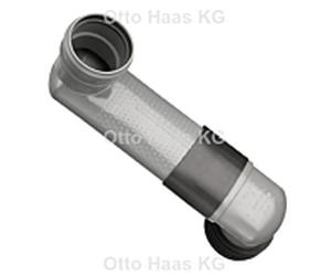 HAAS Oha WC Jump Arch 3983 DN 90/110, horizontal, avec gaine thermorétractable, gris