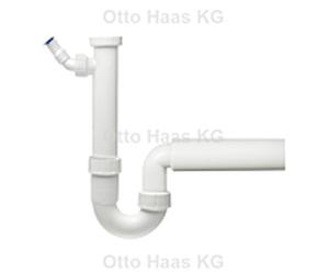 HAAS siphon tubulaire 2915 DN 50 avec raccord d'appareil, siphon d'évier, Cuisine