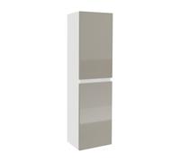 haaus Zed Badezimmer-Wandschrank, wandmontiert, 2 Türen, glänzend grau/weiß, MDF-Türen, L 29 x L 22 x H 104 cm