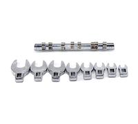 HAAYUHMWT Jeu de clés à œil 3/8" avec clip, outil métrique entièrement poli : 10 mm, 11, 1, 14, 16, 18, 19, 22