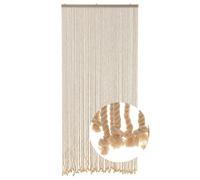 HAB & GUT -DV0122- Rideau de porte MARE avec cordes 60 brins extra épais 100/220 cm Beige Moustiquaire Balcon Terrasse Boho portes de chambre