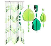 HAB & GUT -DV0253- Rideau de Porte Gouttes, Vert, 90 x 200 cm