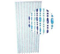 HAB & GUT -DV0376- rideau de porte Design : TWISTER, Coloris : AQUA, Matière : plastique, Taille : 90 x 200 cm