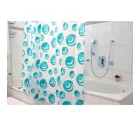 HAB & GUT -DV042V- Rideau de Douche avec Cercles en Vert émeraude, 180 x 180 cm