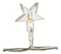 HAB & GUT - L004-W - Guirlande de 40 ampoules LED avec étoiles blanches, 5 m de câble, lumières décoratives, 220 V ÉTOILES, guirlande lumineuse chambre, intérieur
