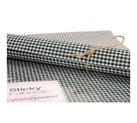 HAB & GUT -TS007V- Feuille de Tissu adhésive, Vichy/Carreaux - Vert, decoratif A4, 297 mm - 210 mm