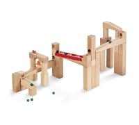 HABA 1001136001 - Kit de Construction de Circuit à Billes HABA, Circuit en Bois pour Enfants à partir de 4 Ans, avec 42 pièces