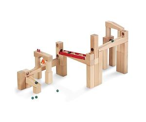 HABA 1001136001 - Kit de Construction de Circuit à Billes HABA, Circuit en Bois pour Enfants à partir de 4 Ans, avec 42 pièces