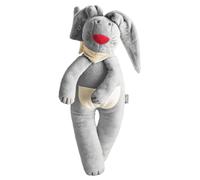 HABA 1031269003 Lapin tétine pour bébé - Nuits tranquilles grâce au Porte-tétine - 37 cm - Gris - Très Doux à câliner - Excellent Cadeau de Naissance - À partir de 0 Mois