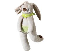 HABA 1031269004 Lapin tétine pour bébé - Nuits tranquilles grâce à l'attache-tétine - 37 cm - Naturel - Délicieusement Doux à câliner - Excellent Cadeau de Naissance - À partir de 0 Mois