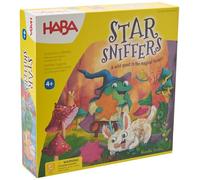 HABA 1307119002 Jeu d'étoiles filantes pour Enfants, à Collectionner, avec mécanisme Rotatif, 48 étoiles en Bois colorées, 2 Variantes de Jeu (débutants et avancés), pour Enfants à partir de 4 Ans