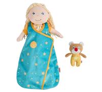 HABA 2011907001 Ensemble de Couchage pour poupée avec Mini Ours en Peluche - Lavable en Machine à 30 °C - pour Les Enfants à partir de 18 Mois