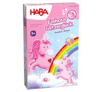 HABA 2012212001 Licorne Scintillante - Jeu de Bingo Magique avec Cristaux et Motifs Licorne - Jeu d'enfant pour 2 à 4 Joueurs à partir de 3 Ans