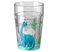 HABA 2012447006 Gobelet à paillettes à col long - Gobelet pour enfant avec motif dinosaure et effet scintillant, parfait pour l'eau, le jus et le thé, pratique pour les petites mains