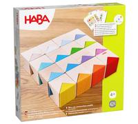 HABA 2012606001 - Kit de Construction coloré avec 32 Blocs de Construction en Bois et 10 Cartes de modèle - Favorise la créativité, la pensée Spatiale et la motricité Fine - À partir de 4 Ans