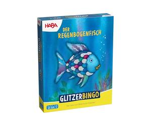 HABA 2013959001 - Bingo - Le Poisson Arc-en-Ciel - Jeu de Collection coloré pour Enfants à partir de 3 Ans - 2 à 4 Joueurs - avec pions colorés et écailles Scintillantes