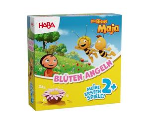 HABA 2014495001 Pêche Maya l'abeille en Fleurs - Premier Jeu de pêche pour Les Tout-Petits à partir de 2 Ans - Jeu de motricité avec Canne magnétique et Fleurs en Bois - Similaire à la pêche des