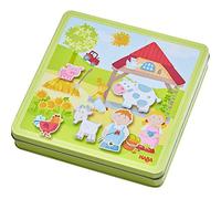 HABA 301951 - Boîte de Jeu magnétique La Ferme de Pierre et Pauline avec 4 scènes de Fond dans Storage Tin