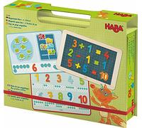 HABA 302589 - Boîte de Jeu magnétique Mes Premiers Chiffres - 158 pièces magnétiques dans Un étui de Voyage en Carton