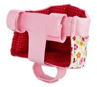HABA 304109 - Siège vélo pour poupée Pré Fleuri - avec Fermeture Velcro pour vélo et Luge ; Accessoires de poupée pour Toutes Les poupées Jouets à partir de 18 Mois