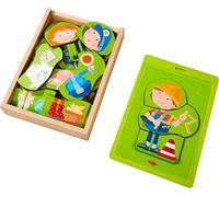 Haba puzzle en bois beroepenmix 24 pièces Multicolore G