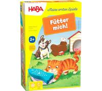 HABA 305473 - Mes Premiers Jeux - Nourrit mich! Jeu de Classement à Partir de 2 Ans pour 1 à 5 Joueurs avec 5 Figurines en Bois sur le Thème desAanimaux de Compagnie, Durée de Jeu 5 min