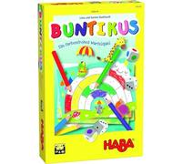 HABA 305538 - Buntikus, Jeu à emporter à partir de 4 Ans pour 2 à 4 Joueurs, durée de Jeu de 10 Minutes, Jeu de dés et Jeu de Peinture en Un, idée Cadeau à emporter, Jouer et Peindre
