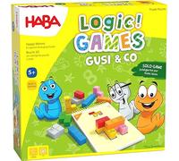 HABA 306820 - Logic! Games - Gusi & Co, Jeu Enfant en Solitaire de Logique, Autocorrecteur - Plus de 5 Ans