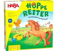 Haba 4321 - Hoppe Reiter Pferdestarkes Wettlaufspiel, für 2-4 Spieler Von 3-12 Jahren, Spielbar in 3 Varianten, Brettspiel mit einfachen Spielregeln