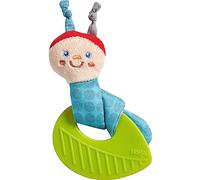 HABA - Anneau de Dentition Chenille - Jouet de Dentition en Silicone - Dentier Lavable sans BPA - Gencives bébé - 306957