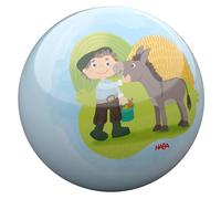 HABA Ballon La Ferme, 14 cm, dès 2 Ans - Ballon de Jeu en Plastique Lisse avec Valve, Surface Brillante, idéal pour Jardin, Plage et intérieur - 2012754001