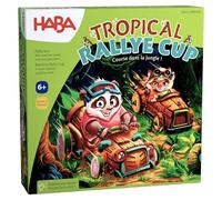 HABA Bamboo Rallye Cup - Jeu de dés et de Plateau Dynamique pour Enfants à partir de 6 Ans - avec Un klaxon en Bois Rigolo - Interactions turbulentes avec Facteur Frustration - 2010883002