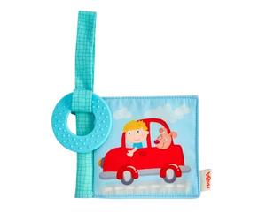 HABA Buggybuch Véhicules - Jouet pour bébé avec élément de Dentition et Fermeture, Lavable à 30 °C, avec Film froissé et couineur, pour Enfants à partir de 6 Mois - 2012327001