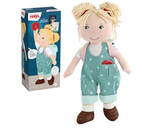 HABA Carmushka Poupée Tilli - 30 cm - Poupée en Tissu pour Tout-Petits - Douce, Lavable et Facile à Enfiler - À partir de 18 Mois - Vu de Mon Bouton, Un Univers - 2013203001