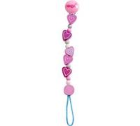 Haba chaîne de sucette coeur scintillant junior 22 cm polyester/bois rose Roze G
