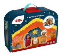 HABA Coffret de Jeu crèche de Noël - Crèche en Bois avec 24 Figurines | Le jeu de crèche adapté aux enfants favorise l'imagination, la motricité et le premier jeu de rôle autour de l'histoire de