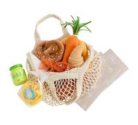 HABA Panier à provisions Creative Play 2012304001 – Aliments en bois et tissu, dès 3 ans