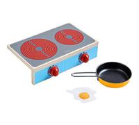 HABA Culina 305132 Kit de Cuisson avec 2 plaques de Cuisson, 1 poêle et 1 œuf au Plat, Alternative Peu encombrante à la Cuisine des Enfants, Boutons de cuisinière Font des bruits de clic, à partir de