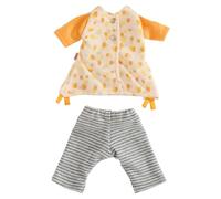 HABA Ensemble de vêtements Summer Feeling - Tenue 2 pièces avec Robe et Leggings pour poupées en Tissu de 30 cm - Vêtements pour poupées à partir de 18 Mois - Lavable à 30 °C - 2011861001
