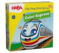 HABA Express des Couleurs - Premier Jeu de dés dès 2 Ans - Jeu de Voyage : Qui créera Le Train Le Plus Long ? Reconnaissance des Couleurs et motricité