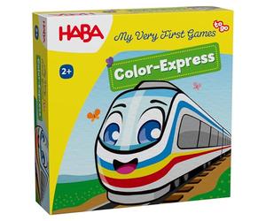 HABA Express des Couleurs - Premier Jeu de dés dès 2 Ans | Jeu de Voyage : Qui créera Le Train Le Plus Long ? Reconnaissance des Couleurs et motricité