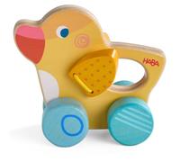 HABA Figurine à Pousser Canard Jouet en Bois dès 6 Mois | Joyeuse Figurine à Pousser en Bois avec Ailes Mobiles comme Attrait Haptique pour Bébés