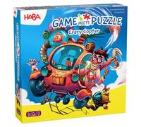 HABA Game Meets Puzzle - Crazy Copter - 2 en 1 Jeu & Puzzle avec 2 Niveaux de Difficulté - A partir de 5 Ans - Jeu de Stratégie pour Enfants - 2012215001