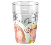 HABA Gobelet pailleté Princesse & Cheval 2 - gobelet enfant avec effet pailleté scintillant, parfait pour eau, jus & thé, pratique pour petites mains - 2012447005