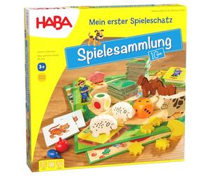 HABA Grande Collection de Jeux pour Enfants à partir de 3 Ans - 10 Classiques : Memory, Courses & Couleurs - 1004278001