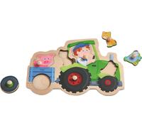 HABA Greifpuzzle Lustige Traktorfahrt, Kinderpuzzle, Puzzle, Kinder, ab 12 Monaten, 1305550001