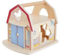 HABA - Boîte à Formes Petite Ferme en Bois PEFC - Connaître Les Animaux - Boîte transportable - 12 Mois et Plus - 306625