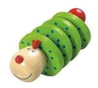 Haba hochet Flapsi junior 11 cm bois vert/bleu Ivoire G