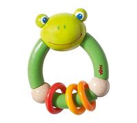 HABA- Hochet Grenouille Coa - Sonore - Facile à Manipuler- Cadeau Bébé - 6 mois - 005189